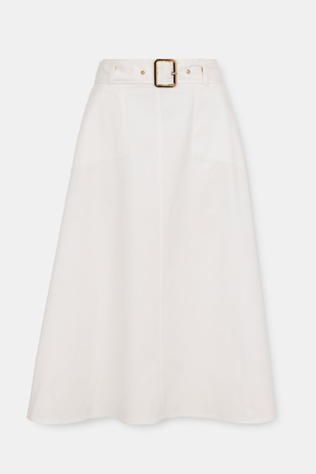 Pamučna midi suknja sa kaišem Tiffany Production